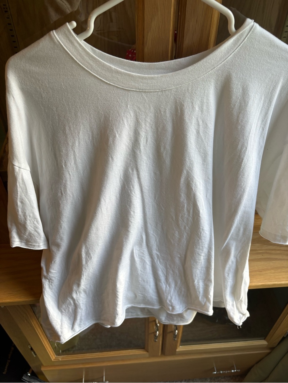 Basic White Cropped oversize Tee